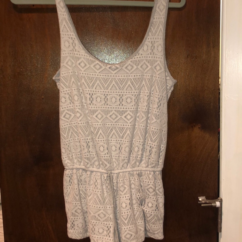 Gray Lace Romper Size S
